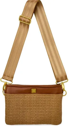 Think Royln Yacht 2.0 Bum Bag in Sand Dune Raffia at Nordstrom