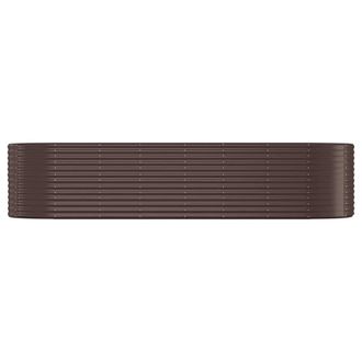 Berkfield Home Garden Raised Bed Powder-coated Steel 322x100x68 cm Brown | Size: 322 x 100 x 68 cm