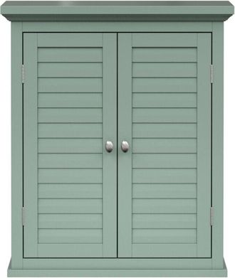 Teamson Home Elegant Home Fashions Armadietto Murale Porte Lamellari Verde Salvia