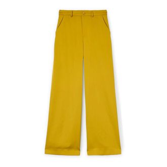 Motivi Dames, Broeken, Geel, Maat: XS Satijn