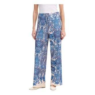 Oui Broeken, Dames, Veelkleurig, S, Polyester, Wijde broek
