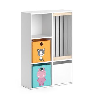 Vicco Estanter&iacute;a Infantil Luigi, Blanco, 72 X 107.8 Cm Con 2 Cajas Plegables Opt.1 Vicco