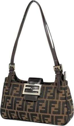 Fendi Pre-owned Shoulder Bags, female, Brown, Size: ONE SIZE Pre-owned Vintage Shoulder Bag