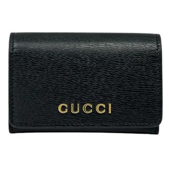 Gucci Pre-owned Visitekaartjeshouder - unisex - Vintage Accessoires - Zwart - ONE Size - Leer - Vintage