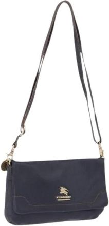 Burberry Pre-owned Vintage Schoudertas - Dames - Vintage Schoudertas - Blauw - ONE Size - Leer - Vintage