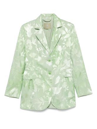 Ermanno Scervino Blazer met bloemenjacquard - Groen