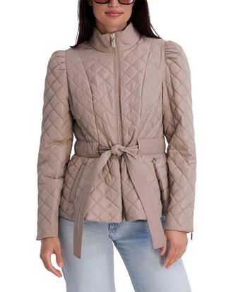 Kensie Quilted Peplum Jacket