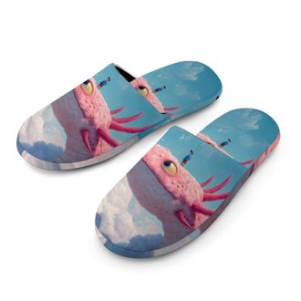 Generic Strange Dragon Fantasy Axolotl Mens House Slippers Slip Indoor Slipper On Shoes Warm Outdoor