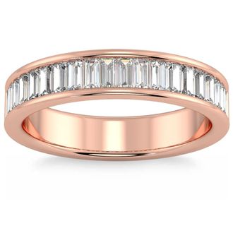 Pompeii3 1Ct TW Baguette Diamond Channel Set Wedding Ring 14k Gold Lab Grown
