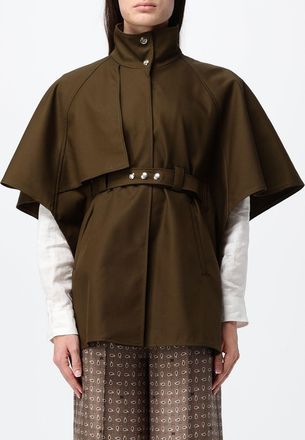 Max Mara Mantella corta in cotone con collo alto e cintura regolabile