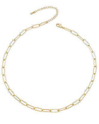 Rachel Glauber 14K Plated Link Chain Necklace