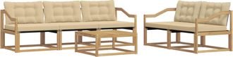 vidaXL Conjunto De Sof&aacute;s De Exterior 6 Uds. Y Beige Vidaxl