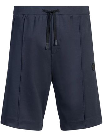 BOSS logo-appliqu&eacute; track shorts - men - Cotton/Polyester - S - Blue