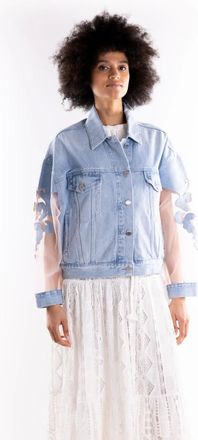 Pinko Pinko, Dames, Jassen, Blauw, Maat: XS Denim