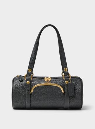 Coach Womens Grained leather cylindrical shoulder bag