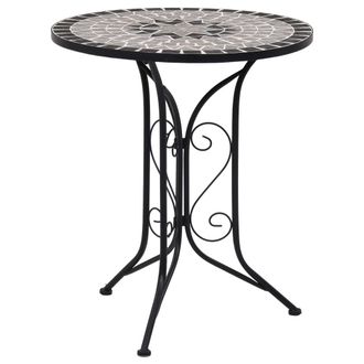 vidaXL Mesa Bistro De Mosaico Cer&aacute;mica Gris 60 Cm Vidaxl
