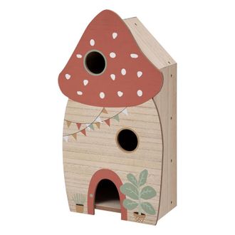 Muemue Caja con estantes mdf rojo 60x33x19cm