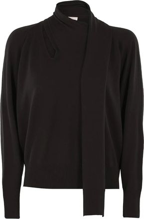 Zanone Maglione con nodo sul collo - Nero