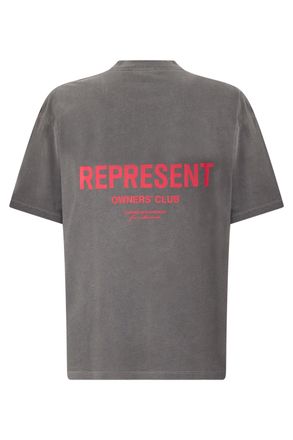 Represent Mens Cotton T-Shirt Washed Black T-Shirts And Polos