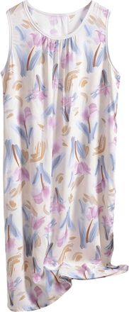 Generic Cotton Nightdresses For Women Uk Sleeveless - Womens Long Nightdresses Uk Plus Size - Long T Shirt Dresses Nightwear Cotton Sleeveless Pyjamas Shortie