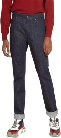 Ferragamo Mens Classic Five Pocket Denim Jeans In Dark Blue