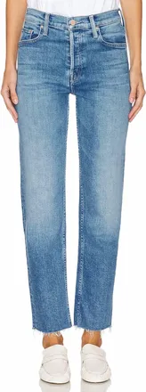 Mother Tomcat Flood Fray Jeans In Flag Me Down