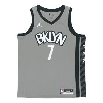 Nike Jordan Air Jordan NBA Sports Basketball Vest 2020 Season Brooklyn Nets Durant 7 Jersey Gray CV9469-005