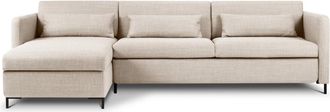 CXL by Christian Lacroix 5-Sitzer Designer Ecksofa Yanis mit Bettfunktion, Strukturstoff Beige