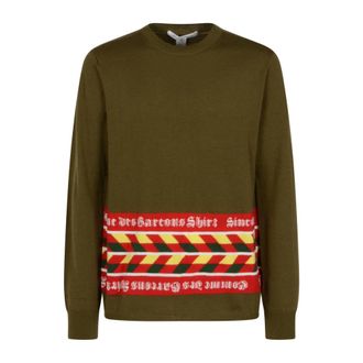 Comme Des Gar&ccedil;ons Maglia Lavorata a Maglia - - Knitwear - Uomo - Verde - L
