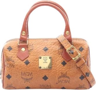 MCM Pre-owned Handbags, female, Brown, Size: ONE SIZE Pre-owned Visetos Coated Canvas Handbag