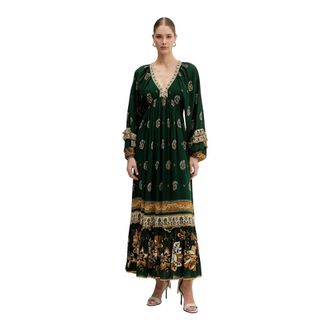 Farm Rio Maxi Jurk - Dames - Maxi kleedjes - Groen - XS - Kleedjes