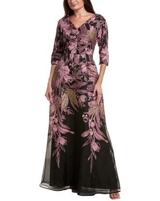 Teri Jon by Rickie Freeman Teri Jon By Rickie Freeman Printed Maxi Dress