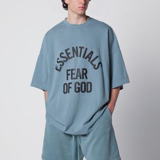 Fear of God T-shirt Campus 90s in jersey di cotone blu sfumato