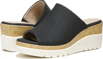 Naturalizer Soul Naturalizer Goodtimes Sandals Women Black Slip On Wedge Heel HTAT1611