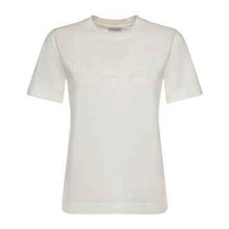 Burberry T-Shirts, female, White, Size: XS T-Shirt