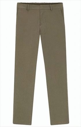 BOSS Textured Green Trousers With Hook-And-Eye Closure