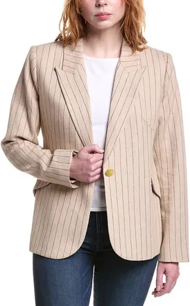 L'agence LAgence Chamberlain Linen-Blend Blazer