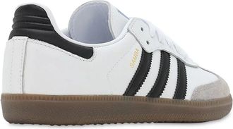 adidas Unisex Sneakers Samba Og Leather White-Black-Granite Trainers White/black/granite