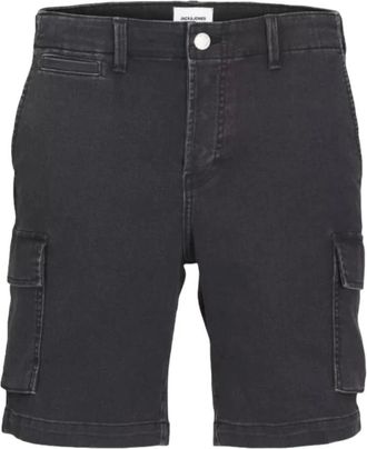 Jack & Jones Jack & Jones, Denim Shorts, male, Black, Size: 2XL Black Cargo Shorts Slim Fit