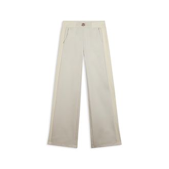 Freddy Pantaloni wide leg in viscosa con dettagli in ciniglia