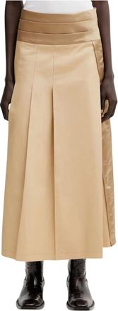 Undercover Falda Midi Acampanada - Skirts - Mujer - Beige - S