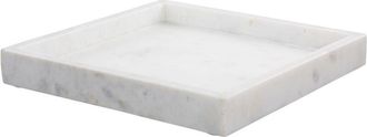Beliani Bandeja Decorativa De M&aacute;rmol Estilo Moderno Cuadrada Home Decor Blanco Katerini