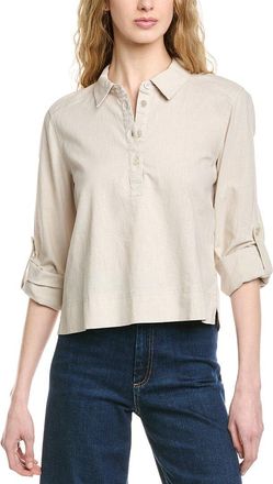 Michael Stars Nat Linen-Blend Shirt