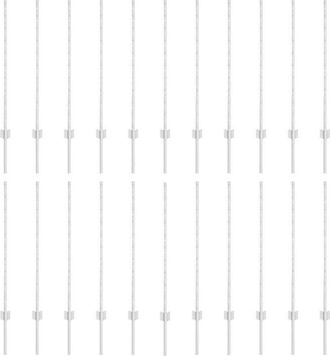 vidaXL Vidaxl - Fence Posts 44 pcs Silver Galvanized steel