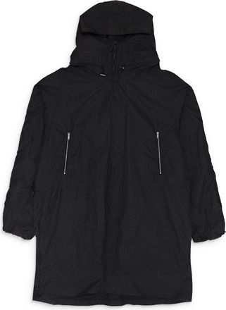 Fourtwofour on Fairfax BLACK ANORAK LONG RAINCOAT