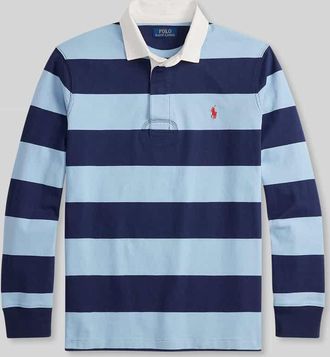 Polo Ralph Lauren Regular Fit Sweatshirt aus reiner Baumwolle Modell LS RUGBY M3 in Bleu, Gr&ouml;&szlig;e XXL