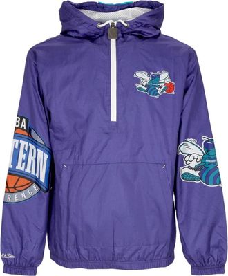 Mitchell & Ness Charlotte Hornets Windbreaker Anorak Jas - Heren - Fitness - Paars - S - Polyester - Fitness