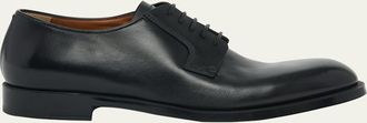 Ermenegildo Zegna Mens Leather Lace-Up Derby Loafers