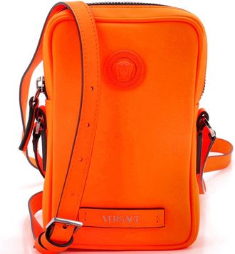 Versace Medusa Biggie Pouch Crossbody Bag Leather Micro