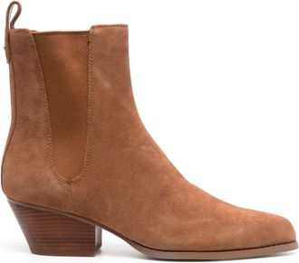 Michael Michael Kors Kinlee 60mm suede boots - women - Fabric/Calf Suede/Calf Leather/Fabric/Rubber - 9 - Brown